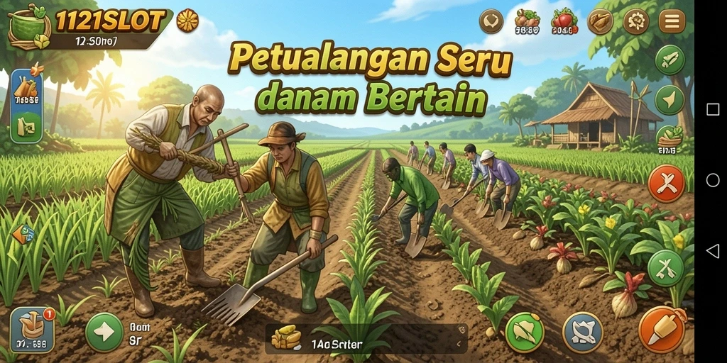 Tampilan menarik yang menampilkan pengalaman bertani yang seru.