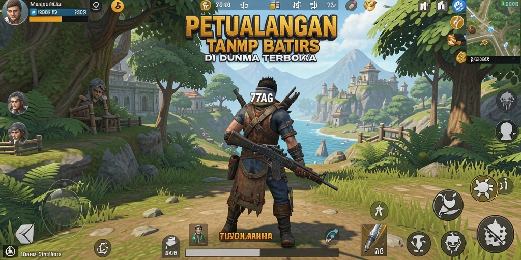 Tampilan gameplay seru dalam dunia terbuka 77AG yang penuh petualangan.