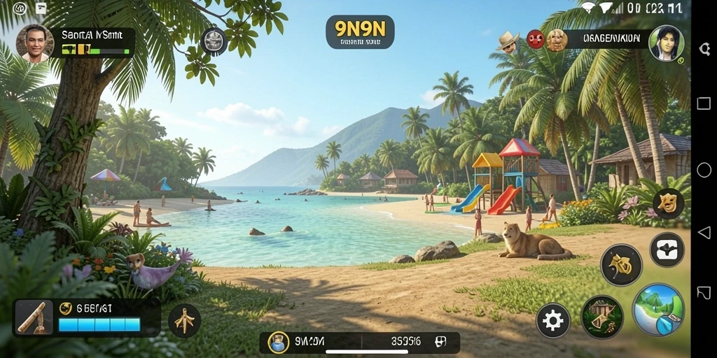 Tangkapan layar 9N9N menunjukkan gameplay yang mengasyikkan dan sederhana.
