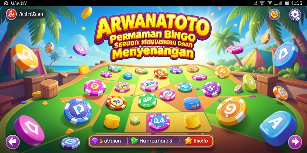 Screenshot utama ARWANATOTO menampilkan gameplay Bingo yang seru.