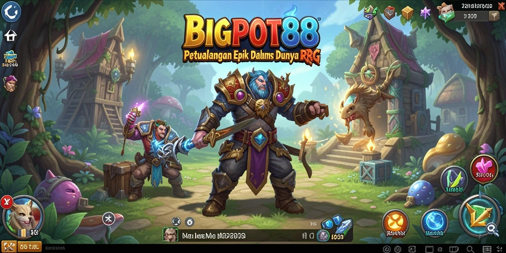 Tampilan gameplay RPG yang menarik dalam BIGPOT88.