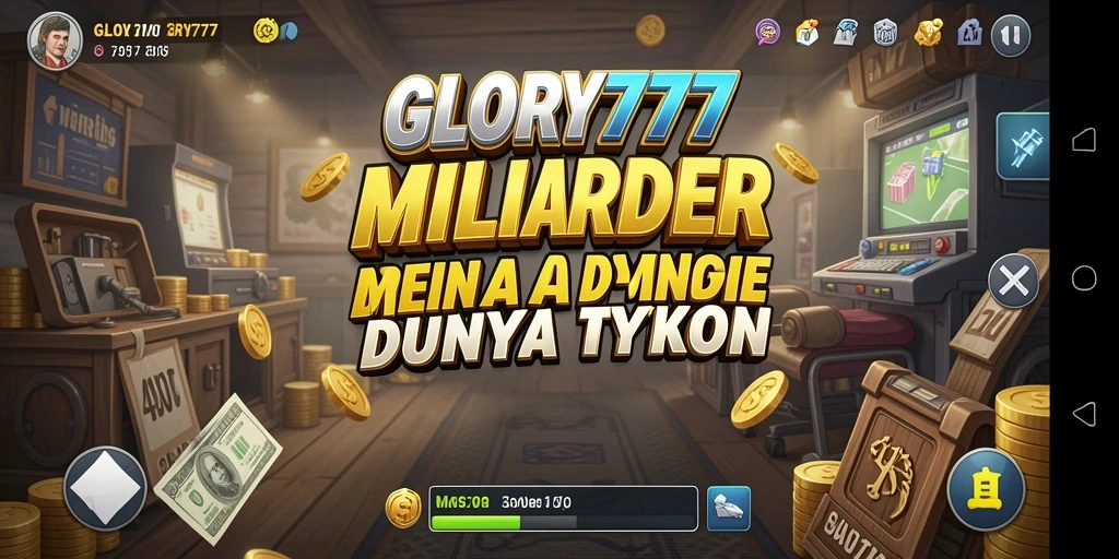 Screenshot game GLORY777 menampilkan tata kelola bisnis yang dinamis.