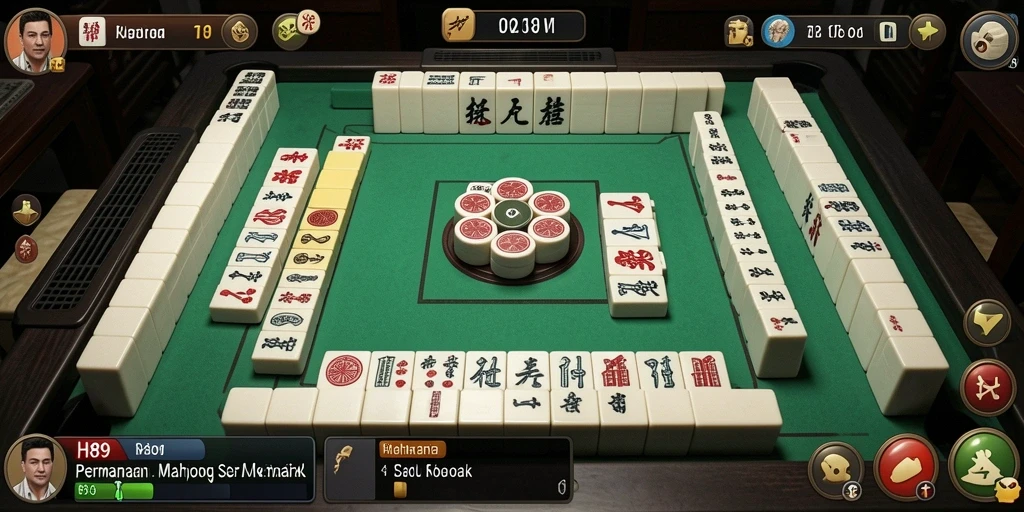 Tampilan gameplay H89 yang seru dalam permainan Mahjong.