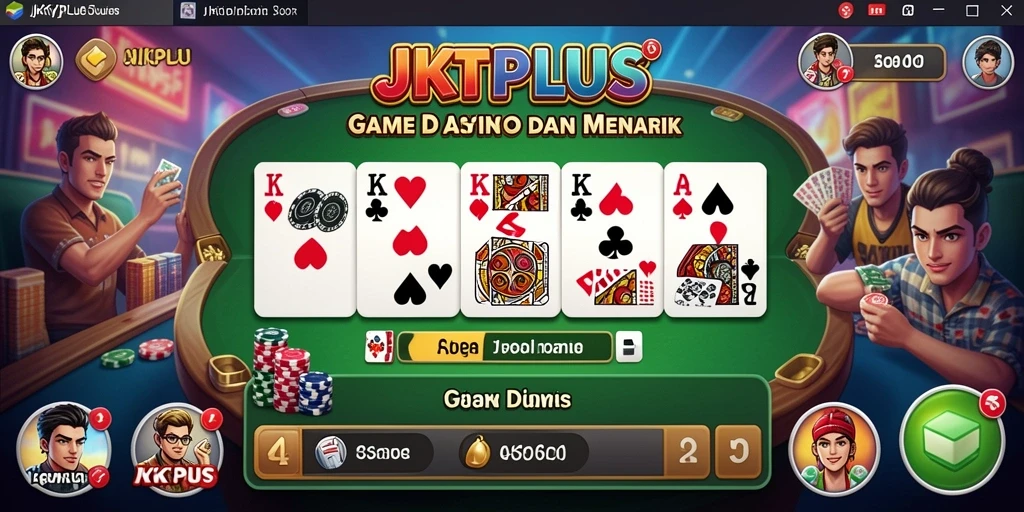 Tampilan screenshot gameplay JKTPLUS yang menampilkan keseruan bermain Domino.