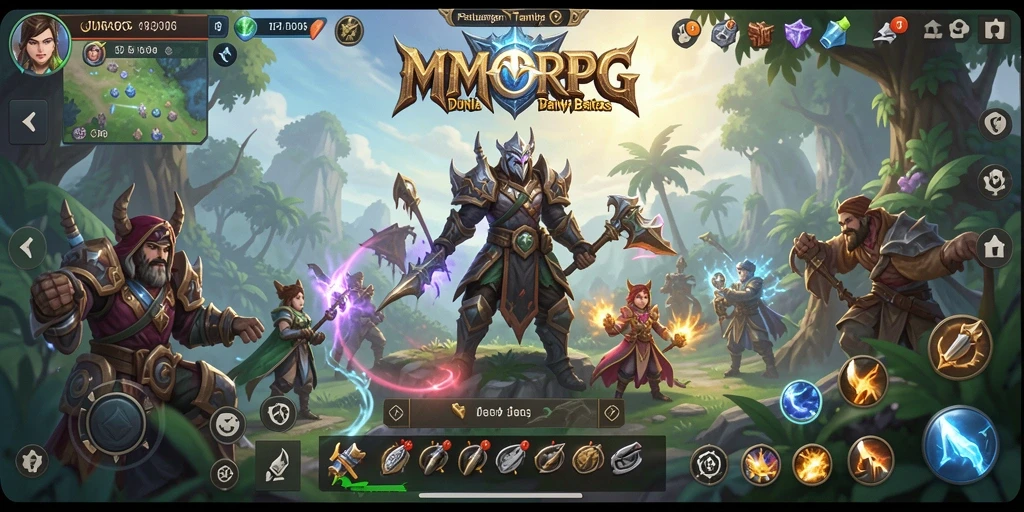 Screenshot gameplay JUARAGO menampilkan pertempuran epik dan eksplorasi dunia.