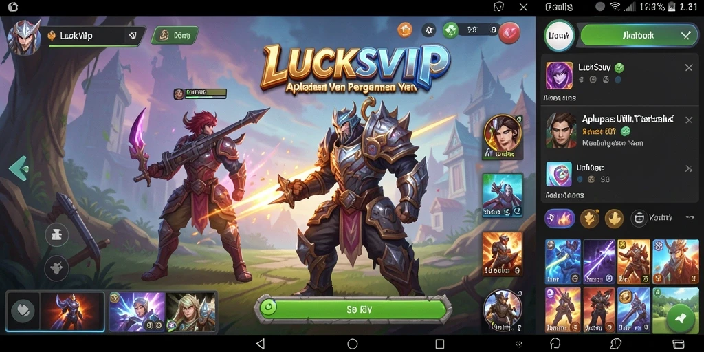 Tangkapan layar utama LUCKSVIP menampilkan antarmuka yang ramah pengguna.
