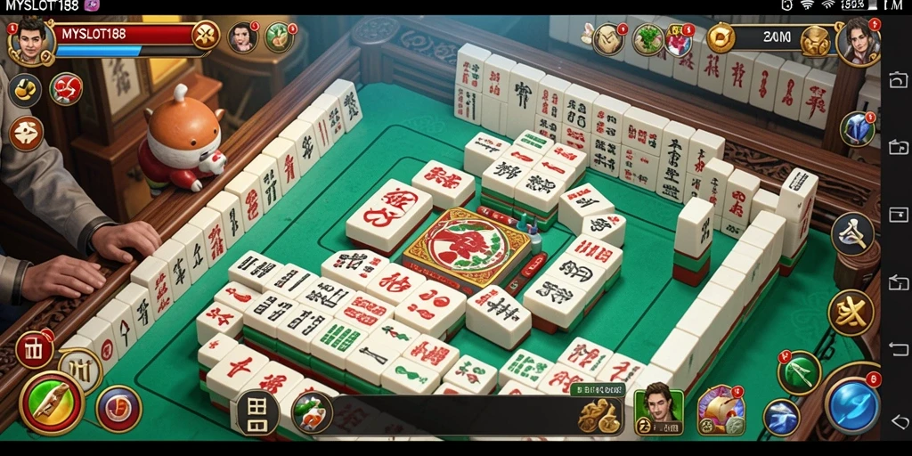 Gameplay seru MYSLOT188 saat bermain Mahjong.