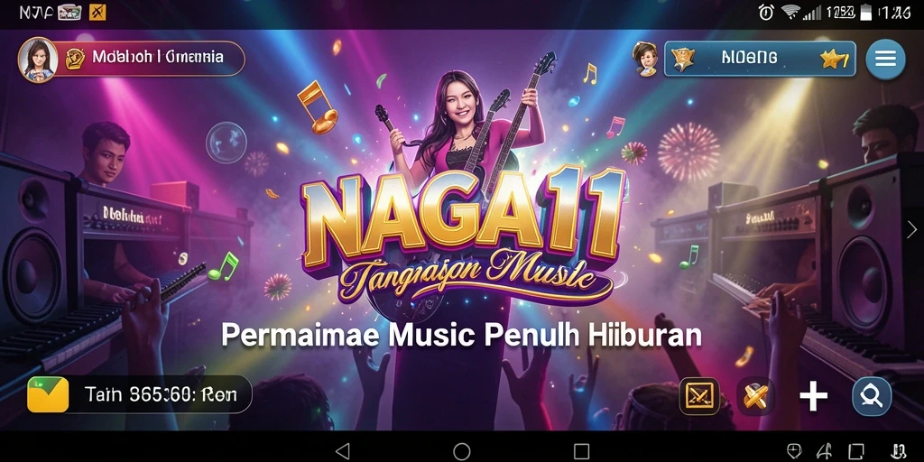 Screenshot gameplay NAGA11 menampilkan pengalaman musik yang seru dan interaktif.