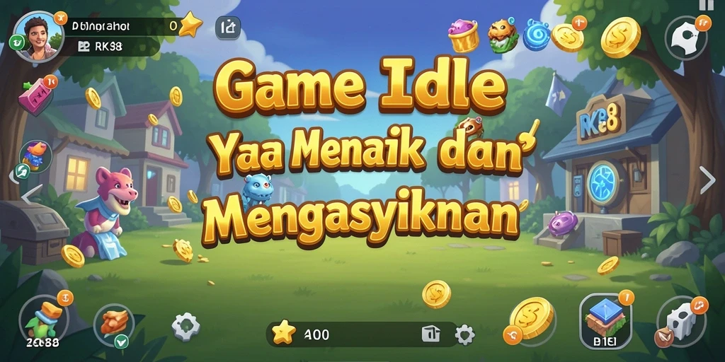 Tampilan gameplay RK88 yang menarik dan penuh warna dalam mode Idle.
